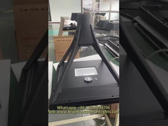 ضوء الحديقة الشمسي من الألومنيوم المقوس، مقاوم للماء IP65، تصميم الماس الجديد.