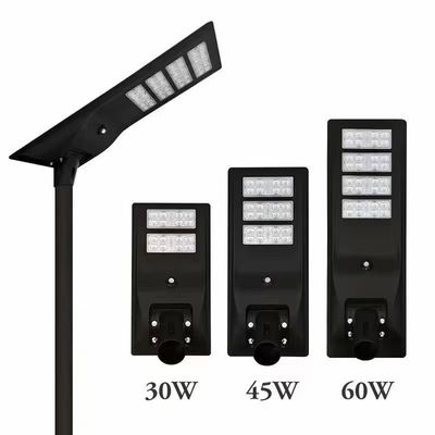 شراء كل شيء في واحد 45W ضوء الشارع المدمج من الطاقة الشمسية LED مع السيليكون أحادي البلورية ، تدفق ضوئي عالي ، بطارية الليثيوم 12.8V-30AH والتحكم عن بعد online manufacture